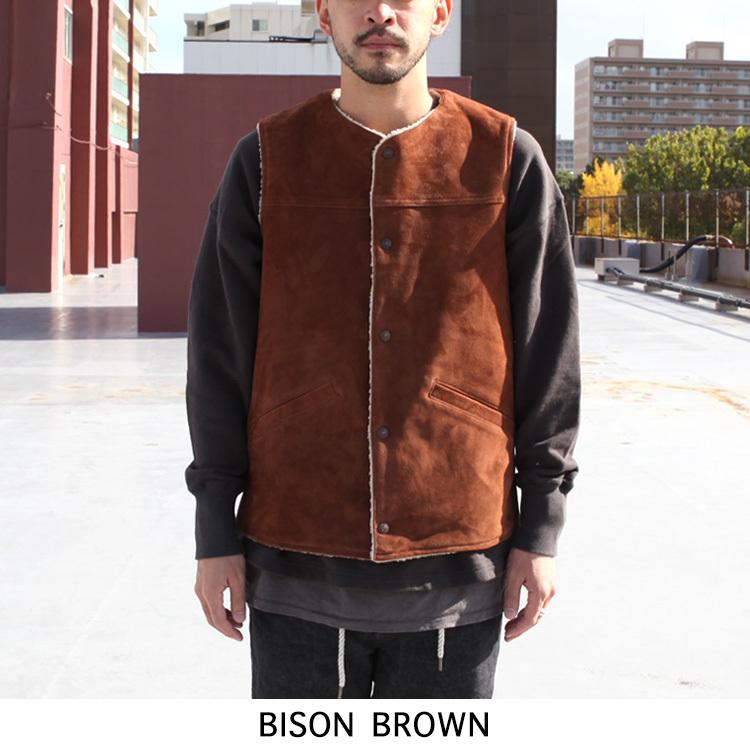 GOWEST（ゴーウエスト） アウター ベスト 80'S BOA VEST / GOAT SUEDE