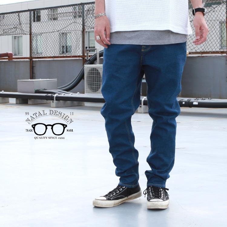 「かわいい～！」 ネイタルデザイン NATAL DESIGN デニム ボトムス パンツ 売買 サルエル Pants S600-s -OLD Stretch Sarouel BLUE-