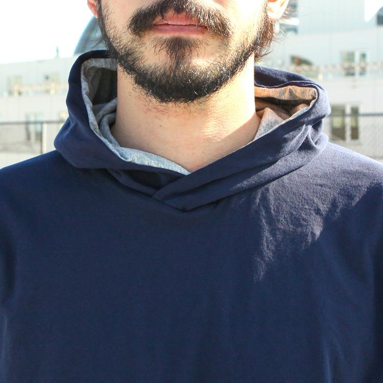 remilla（レミーラ） パーカー トップス リバースモックフード : BROWN