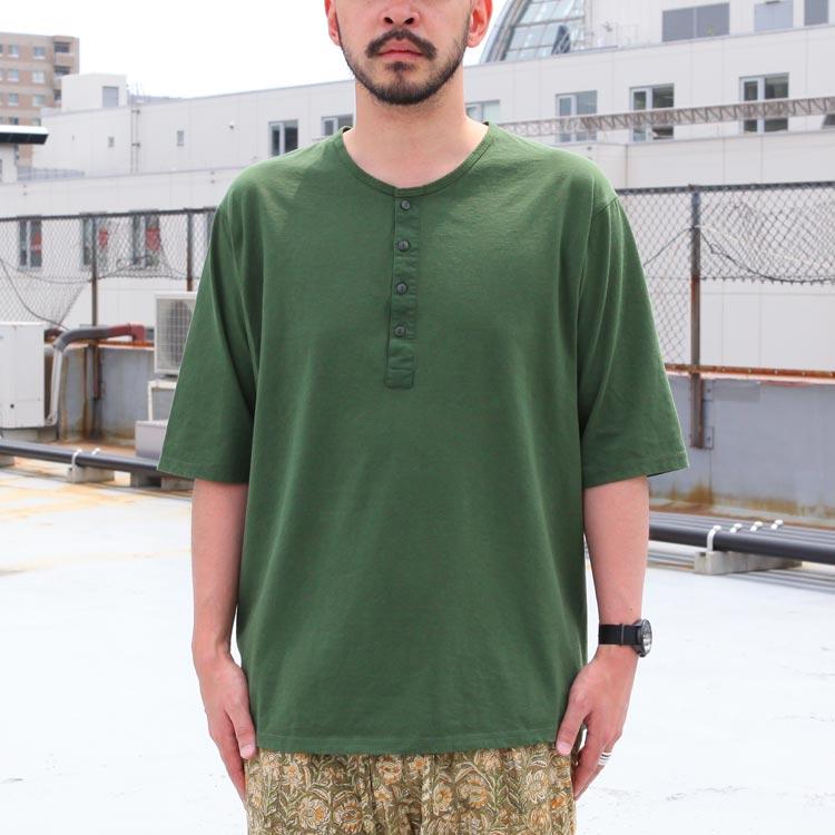 remilla（レミーラ） トップス オーバル五分ヘンリー 2024SS : BROWN