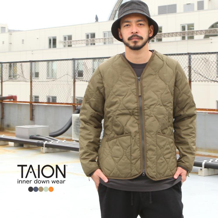 TAION（タイオン） アウター ジャケット MILITARY V NECK ZIP DOWN JKT