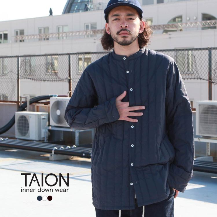 TAION ダウンシャツ ブラック TAION シャツ 「TAION(タイオン)」「ユニセックス」ベーシック W