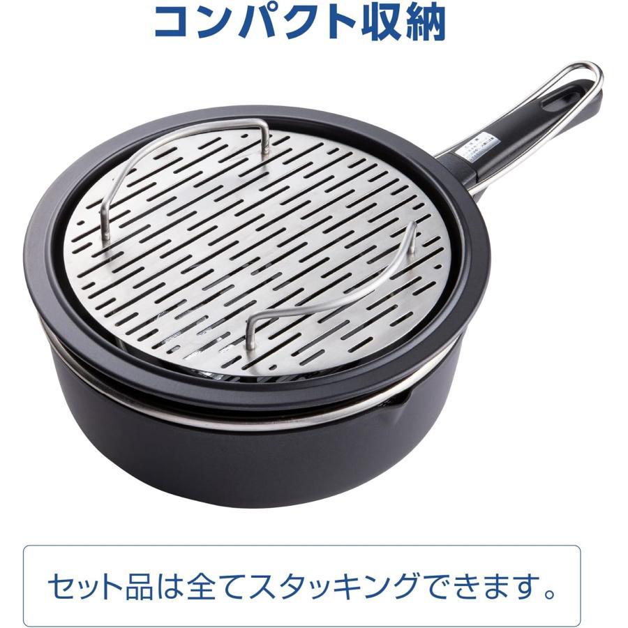 貝印 KAI 深型 マルチ フライパン 24cm ガス火 IH対応 2段 調理 蒸し皿