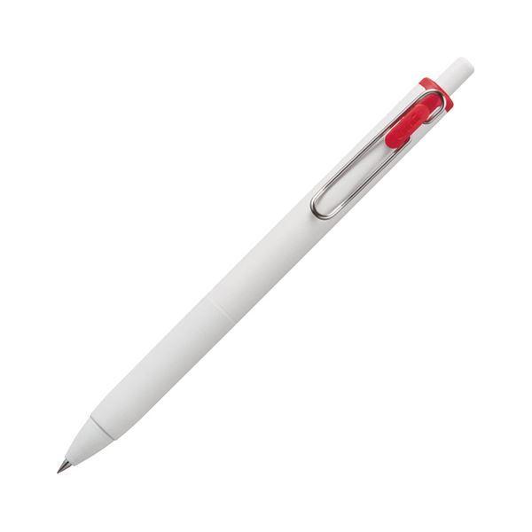 大人気 ゲルインクボールペン （まとめ）三菱鉛筆 ユニボール 〔×50セット〕 1本 UMNS38.15 （軸色：オフホワイト） 赤 0.38mm ワン 万年筆