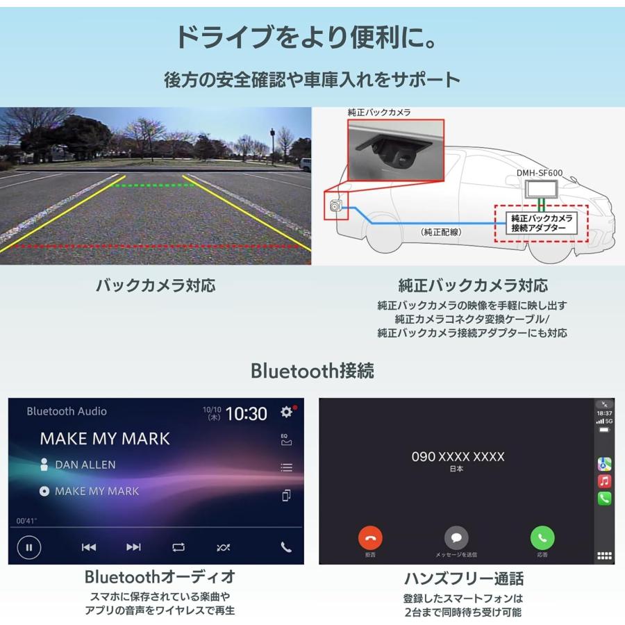 カロッツェリア DMH-SF600 ワイヤレス接続 9インチ フローティング