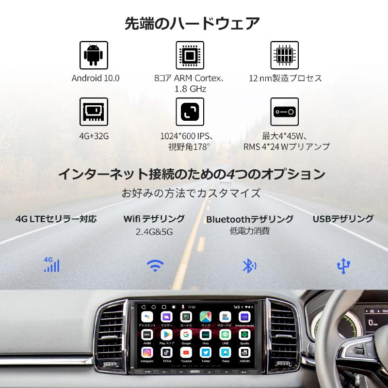 ATOTO ATOTO S8G2A74MS 7インチ 取付キット・オプション同梱可能 S8