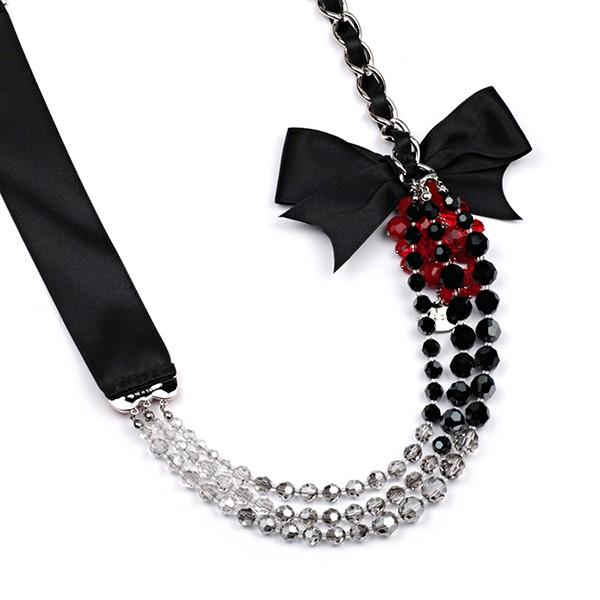 並行輸入 スワロフスキー ネックレス  1120589 シルバー+ブラック 黒 爆買 | SWAROVSKI | 01