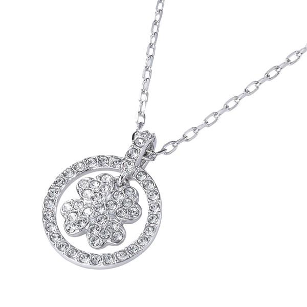 並行輸入 スワロフスキー ネックレス Crocus Clover クロッカス クローバー ペンダント 5112176 シルバー/クリア 爆買 | SWAROVSKI