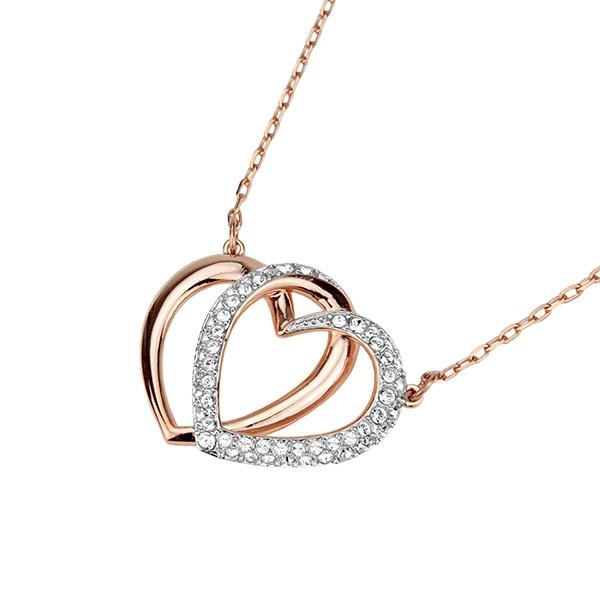 並行輸入 スワロフスキー ネックレス DEAR MEDIUM 5194826 シルバー/クリア/ローズゴールド 爆買 | SWAROVSKI
