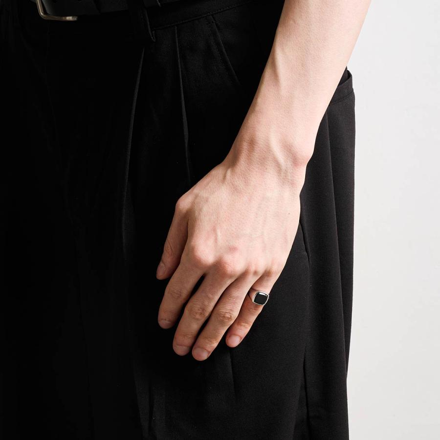 並行輸入 トムウッド リング TOMWOOD ケイ RING POLISHED ONYX 101276ユニセックス | TOM WOOD | 07