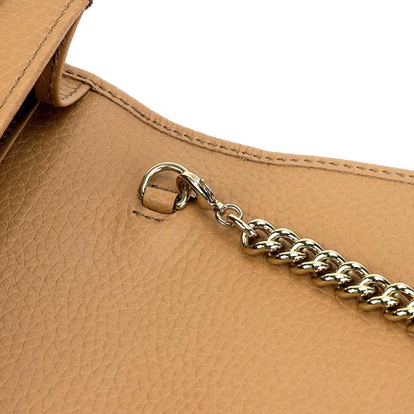 美品 グッチ ソーホー チェーン ショルダー バッグ エナメル ベージュ GG GUCCI（グッチ） 並行輸入 ショルダーバッグ ソーホー 598211 A7M0G