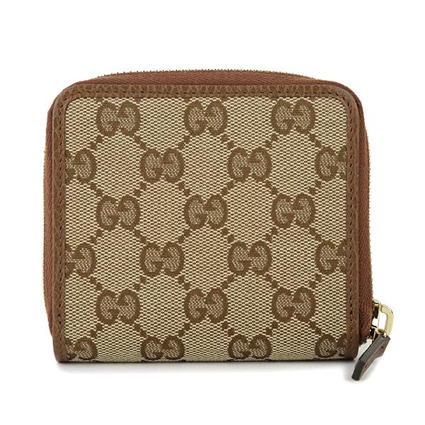 GUCCI 2つ折り財布 キャンバス レザー スナップGG柄 付属品有 GUCCI 並行輸入 グッチ 2つ折り財布 GGキャンバス 346056 KY9LG