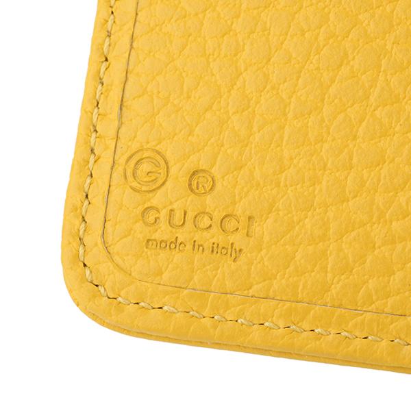 GUCCI 二つ折り財布 イエロー 中古・古着通販】GUCCI (グッチ) 2つ折り財布 イエロー サイズ