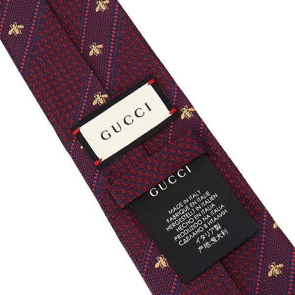 新品タグ付✨グッチ　蜂アニマリエ　シェリーライン　ジャガード　ボルドー　大剣7㎝ 新品タグ付✨グッチ 蜂アニマリエ シェリーライン ジャガード ボルドー