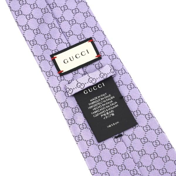 GUCCI シルバー GGパターン ネクタイ未使用品 グッチ GUCCI ネクタイ GGパターン シルクジャカード ネクタイ