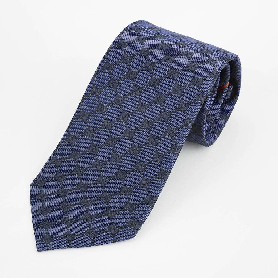 GUCCI グッチ GG柄 シルク ネクタイ ネイビー系 メンズ GUCCI（グッチ） 並行輸入 ネクタイ GUCCI GGパターン 790227 4E009