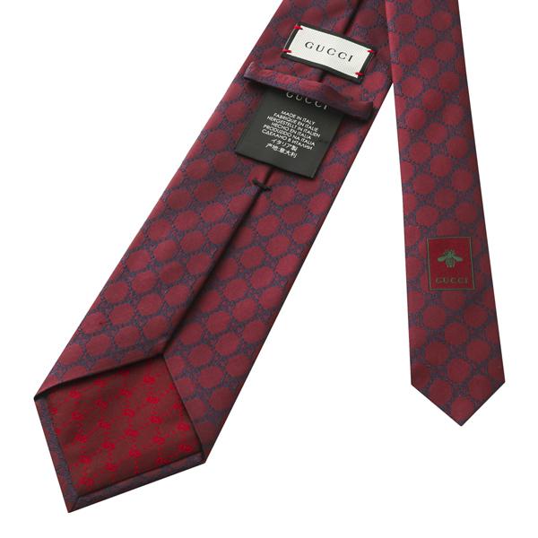 GUCCI ネクタイ 赤紫 GGパターン GUCCI ネクタイ 赤紫 GGパターン