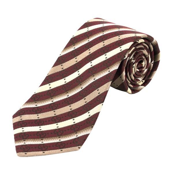 GUCCI グッチ スーツ ビジネス GG柄 シルク ネクタイ レッド系 メンズ GUCCI（グッチ） 並行輸入 ネクタイ GUCCI GGパターン 790227 4E009