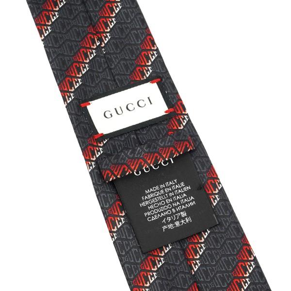 良品 GUCCI ネクタイ G総柄 シルク ブラック GUCCI（グッチ） ネクタイ