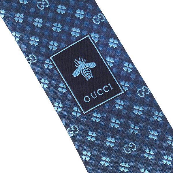 GUCCI 並行輸入 グッチ ネクタイ GG シャムロック 597126 4E002 4369