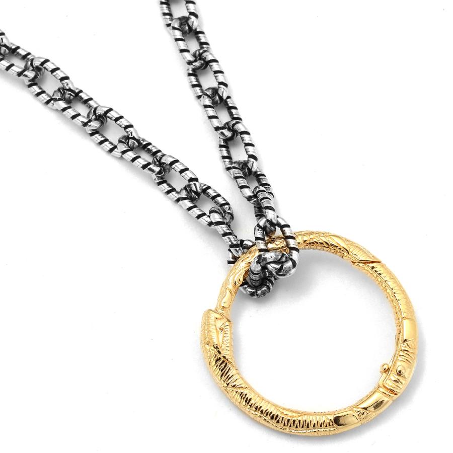 GUCCI グッチ ネックレス ゴールドスネークリング 461997 08202 GUCCI グッチ ネックレス ゴールドスネークリング 461997 08202