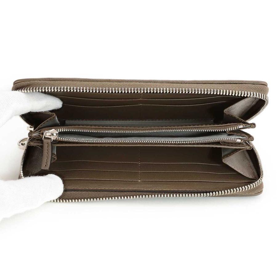 美品✨グッチ◇大容量ラウンドファスナー長財布　マイクロシマレザーゴールド金具茶色 本物 送料無料】グッチ 長財布 ラウンドファスナー メンズ