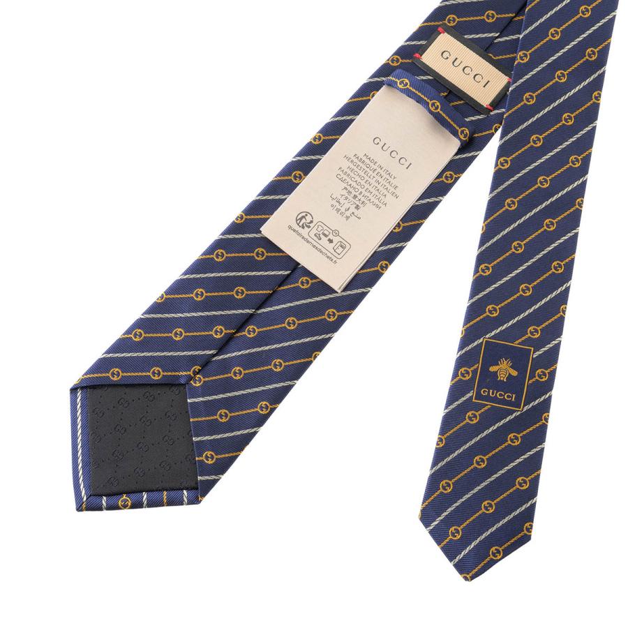 並行輸入 グッチ ネクタイ GUCCI インターロッキングG ロープ 764965 4EABB 4375メンズ ネイビー 紺 イエロー 黄 爆買 | GUCCI | 03