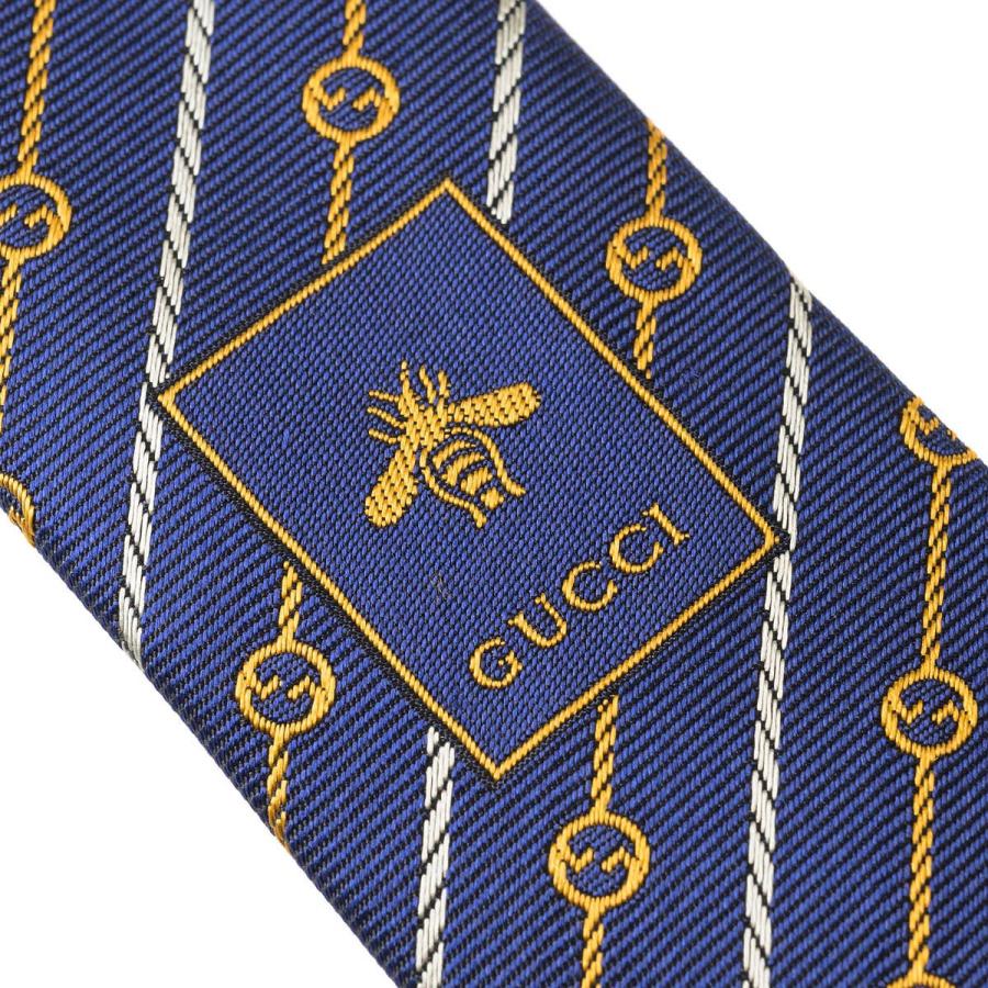 並行輸入 グッチ ネクタイ GUCCI インターロッキングG ロープ 764965 4EABB 4375メンズ ネイビー 紺 イエロー 黄 爆買 | GUCCI | 06