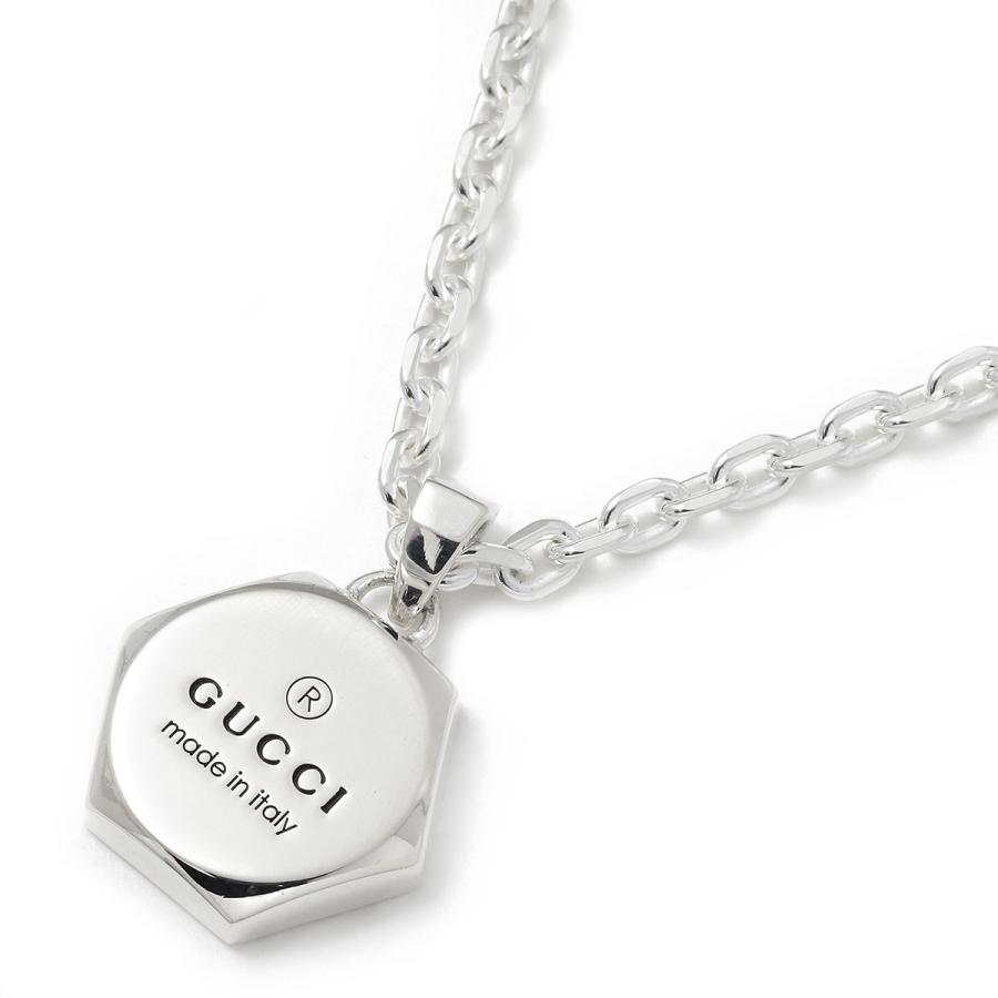 GUCCI トレードマーク コインチャーム ネックレス ペンダント シルバー GUCCI トレードマーク コインチャーム ネックレス ペンダント