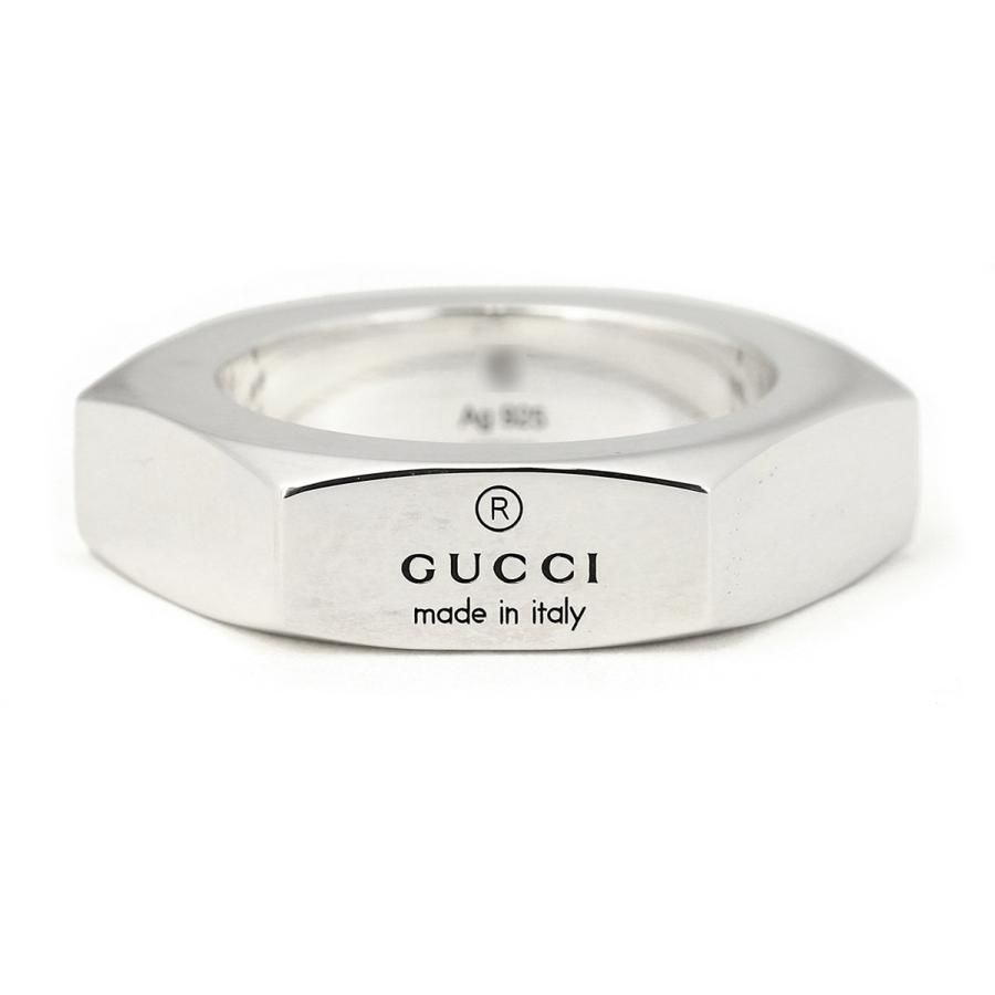 美品】 GUCCI グッチ リング トレードマーク シルバー 18号 106 美品】 GUCCI グッチ リング トレードマーク シルバー 18号 106