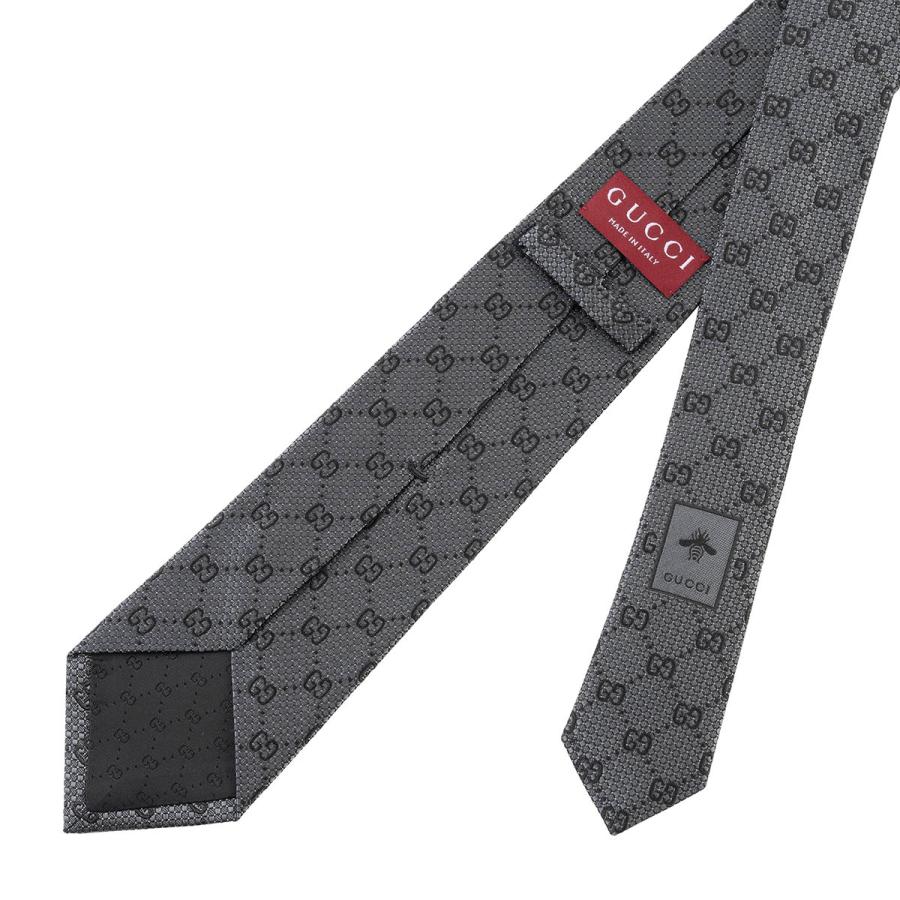 GUCCI　グッチ　ネクタイ　現行　ダークグレー　GG柄　究極美品 GUCCI 並行輸入 グッチ ネクタイ GGパターン 790227 4E009 1460