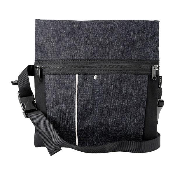 アンコース ショルダーバッグ Ancours 15オンス セルヴェッジデニム AC301ユニセックス ブラック 黒 | 