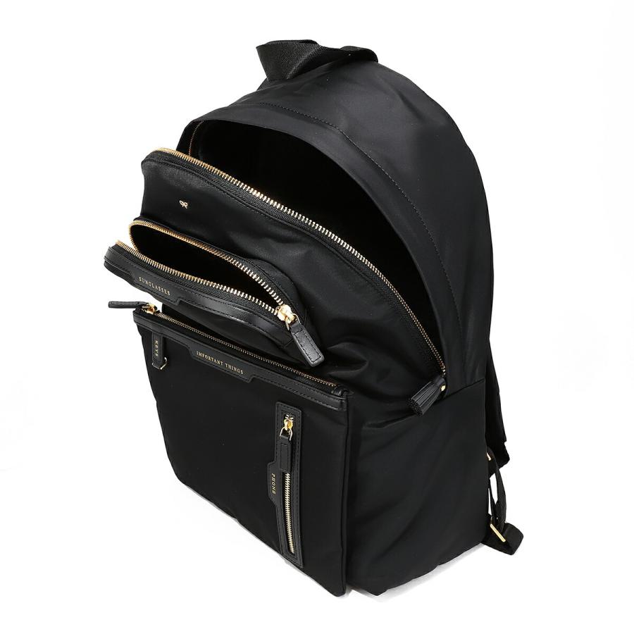 新品 Anya Hindmarch ブラック リュック 大容量 旅行バッグ ANYA