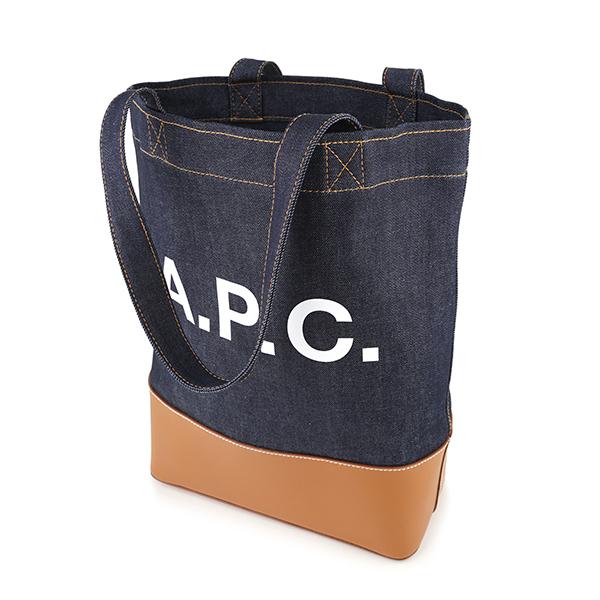 並行輸入 アーペーセー トートバッグ A.P.C. アクセル CODDP M61444 CAFユニセックス ブルー系 青 ブラウン 茶 | A.P.C. | 03