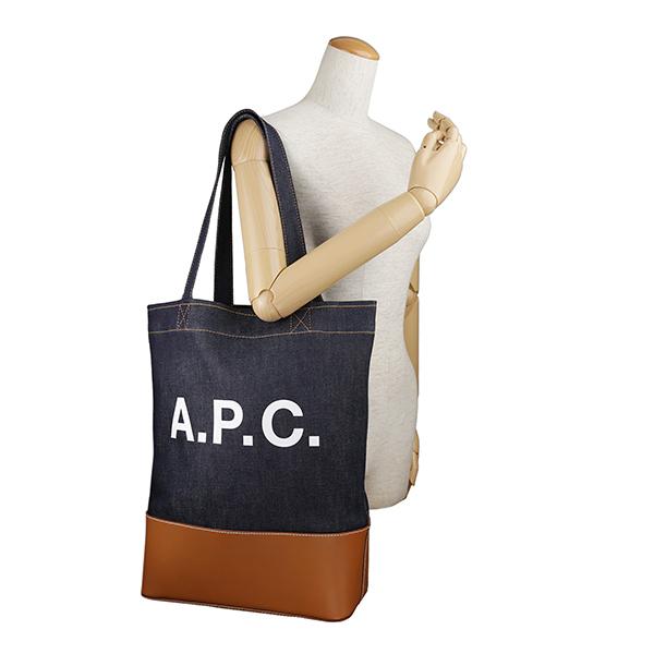 並行輸入 アーペーセー トートバッグ A.P.C. アクセル CODDP M61444 CAFユニセックス ブルー系 青 ブラウン 茶 | A.P.C. | 05