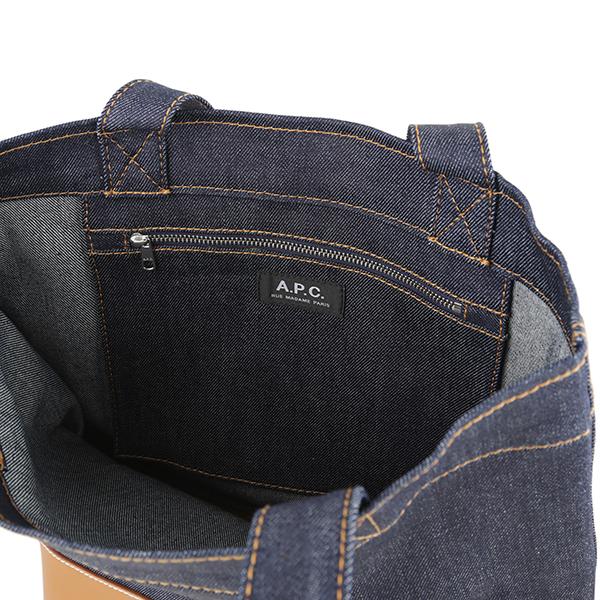 並行輸入 アーペーセー トートバッグ A.P.C. アクセル CODDP M61444 CAFユニセックス ブルー系 青 ブラウン 茶 | A.P.C. | 06