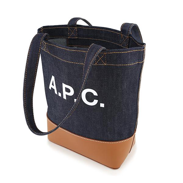 並行輸入 アーペーセー トートバッグ A.P.C. アクセル CODDP M61568 CAFユニセックス ブルー系 青 ブラウン 茶 | A.P.C. | 03