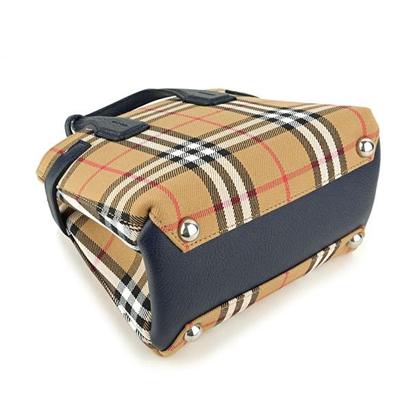 並行輸入 バーバリー  ハンドバッグ ヴィンテージチェック＆レザー 4078508 40610 ダークブルー 青 爆買 | BURBERRY | 02