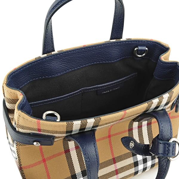 並行輸入 バーバリー  ハンドバッグ ヴィンテージチェック＆レザー 4078508 40610 ダークブルー 青 爆買 | BURBERRY | 06