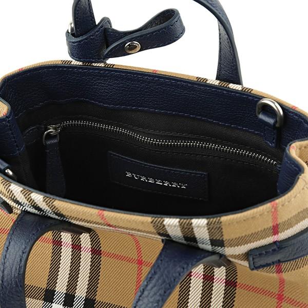 並行輸入 バーバリー  ハンドバッグ ヴィンテージチェック＆レザー 4078508 40610 ダークブルー 青 爆買 | BURBERRY | 07
