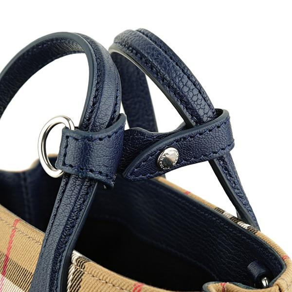 並行輸入 バーバリー  ハンドバッグ ヴィンテージチェック＆レザー 4078508 40610 ダークブルー 青 爆買 | BURBERRY | 08