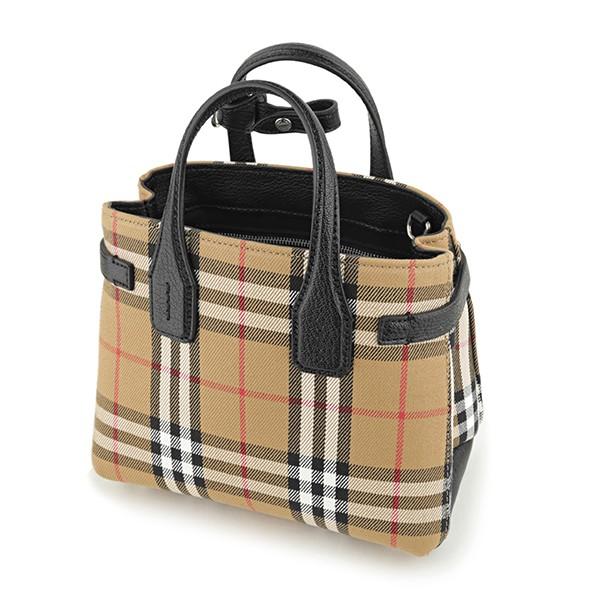 並行輸入 バーバリー  ハンドバッグ ヴィンテージチェック＆レザー 4079964 00100 ブラック 黒 爆買 | BURBERRY | 03