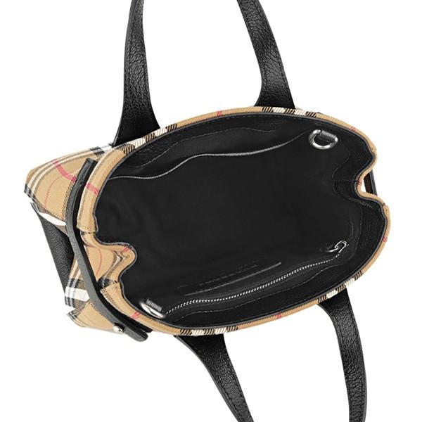 並行輸入 バーバリー  ハンドバッグ ヴィンテージチェック＆レザー 4079964 00100 ブラック 黒 爆買 | BURBERRY | 04