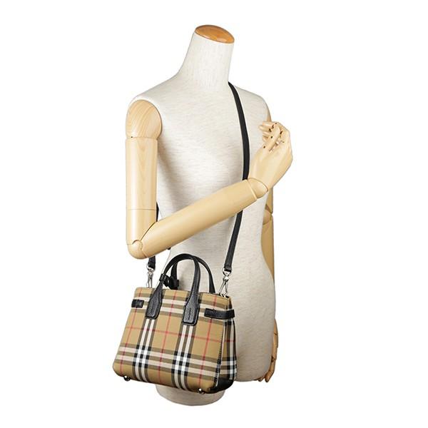 並行輸入 バーバリー  ハンドバッグ ヴィンテージチェック＆レザー 4079964 00100 ブラック 黒 爆買 | BURBERRY | 05