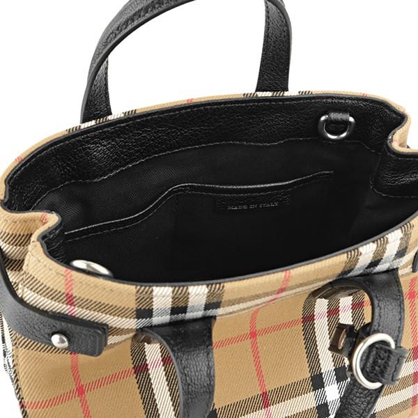 並行輸入 バーバリー  ハンドバッグ ヴィンテージチェック＆レザー 4079964 00100 ブラック 黒 爆買 | BURBERRY | 06