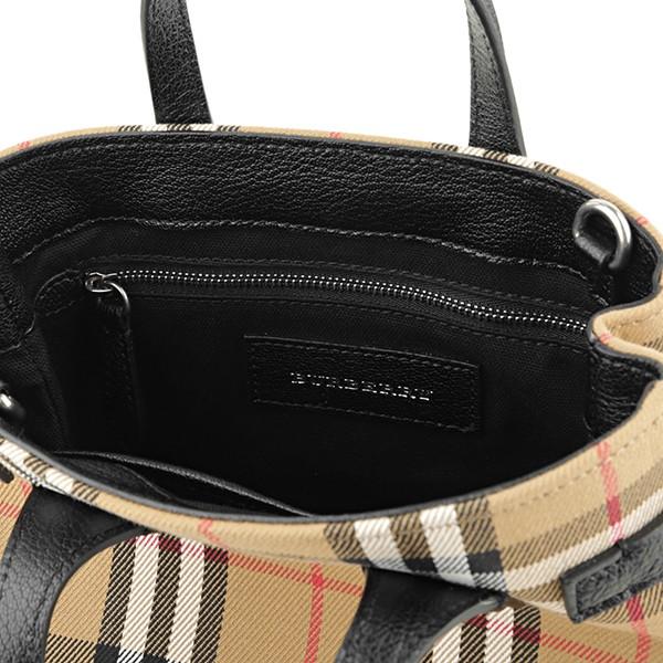 並行輸入 バーバリー  ハンドバッグ ヴィンテージチェック＆レザー 4079964 00100 ブラック 黒 爆買 | BURBERRY | 07