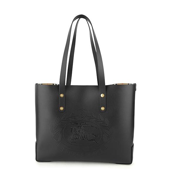 並行輸入 バーバリー トートバッグ レザー スモール トート 4080109 00100 ブラック 黒 爆買 | BURBERRY