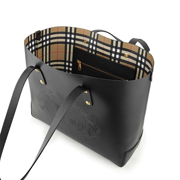 並行輸入 バーバリー トートバッグ レザー スモール トート 4080109 00100 ブラック 黒 爆買 | BURBERRY | 03