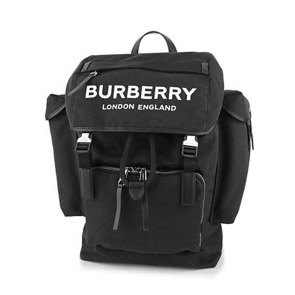 並行輸入 バーバリー リュックサック BURBERRY ロゴプリント 8009265 A1189ユニセックス ブラック 黒 | BURBERRY