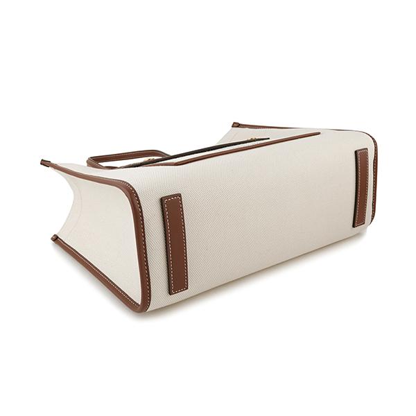 並行輸入 バーバリー トートバッグ BURBERRY スモールフレヤ ホースフェリーロゴ 8044138 A1395ユニセックス オフホワイト 白 | BURBERRY | 02